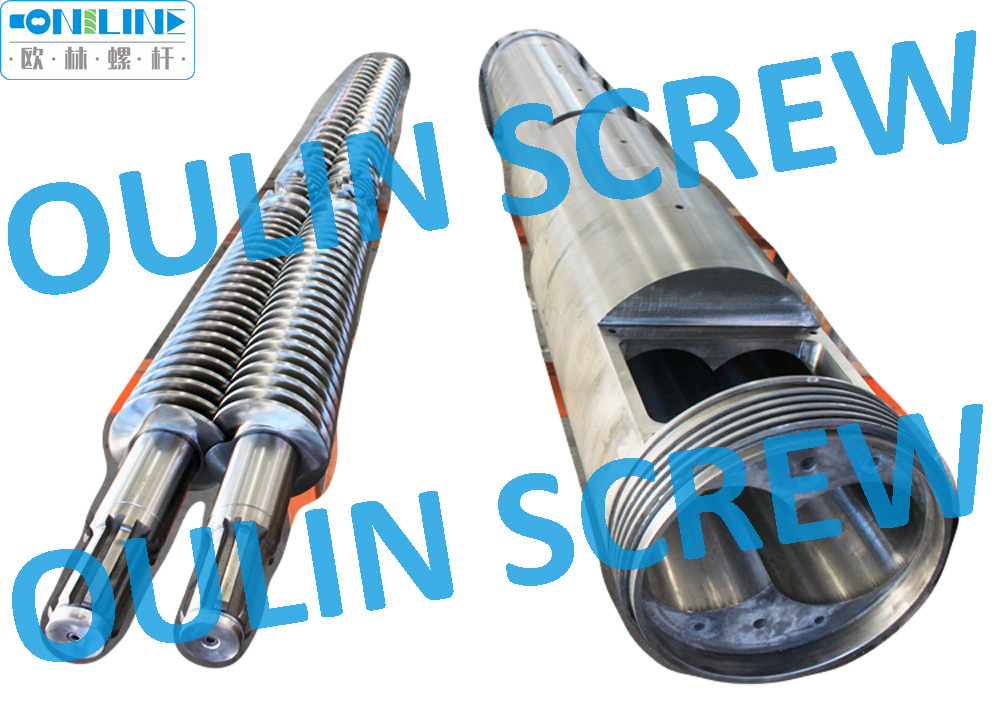 80/156 Twin Conical Screw and Barrel for PVC, WPC, Spc Extrusion