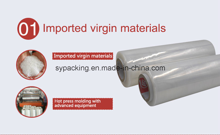Film extensible d'emballage d'emballage de palette d'usine LLDPE