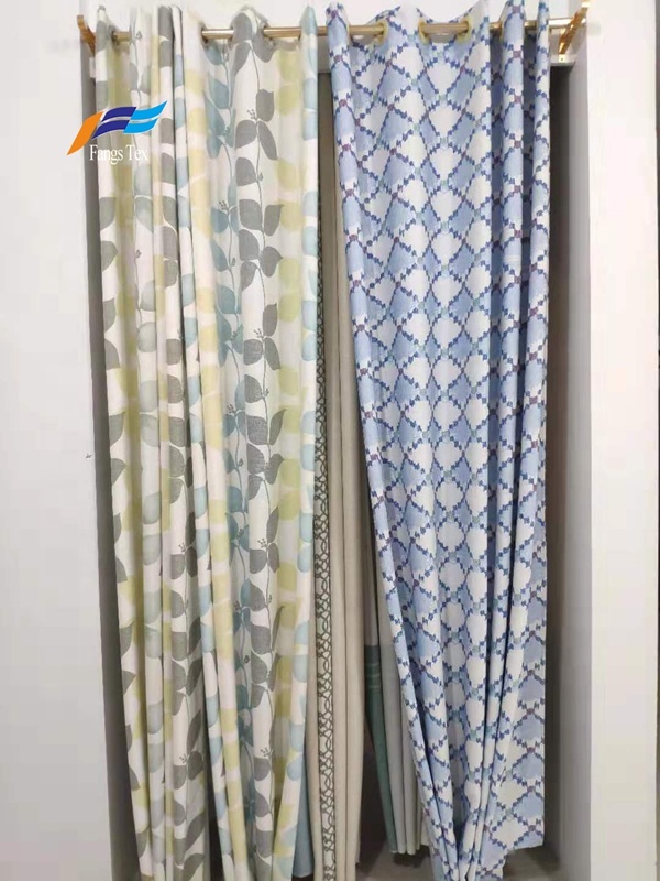 Beautiful Floral Printing Custom Polyester Curtain Fabric 1