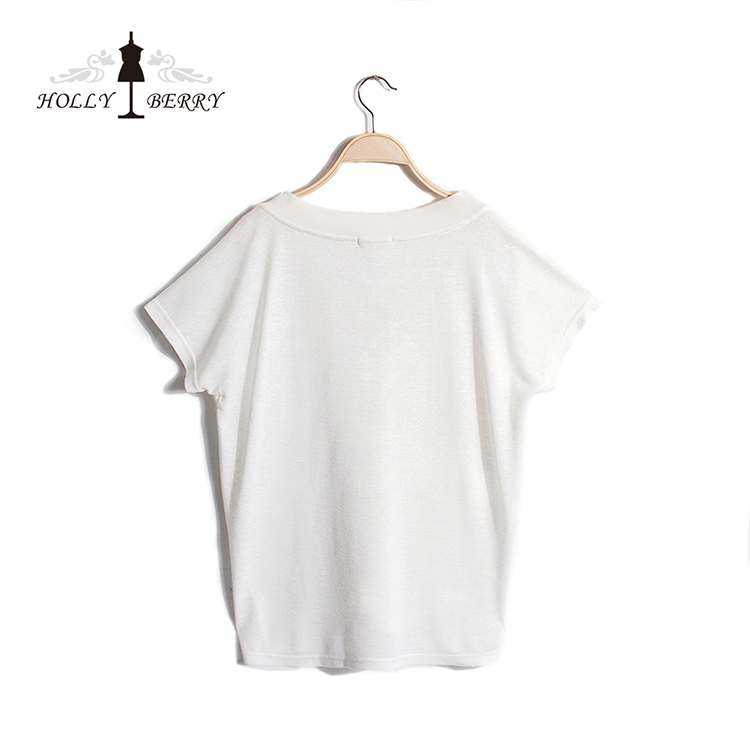 V-neck White Shirt