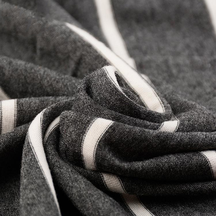 Beautiful Elegant Black White Stripe Fabric