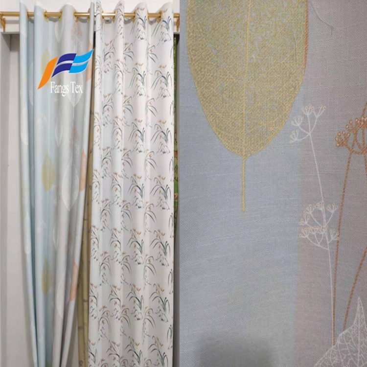 Beautiful Floral Printing Custom Polyester Curtain Fabric 8