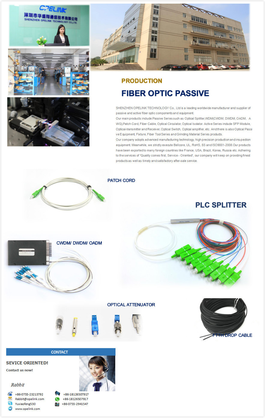 Fiber Optic Patch Cord Drop Cable MPO Harness Patch Cord