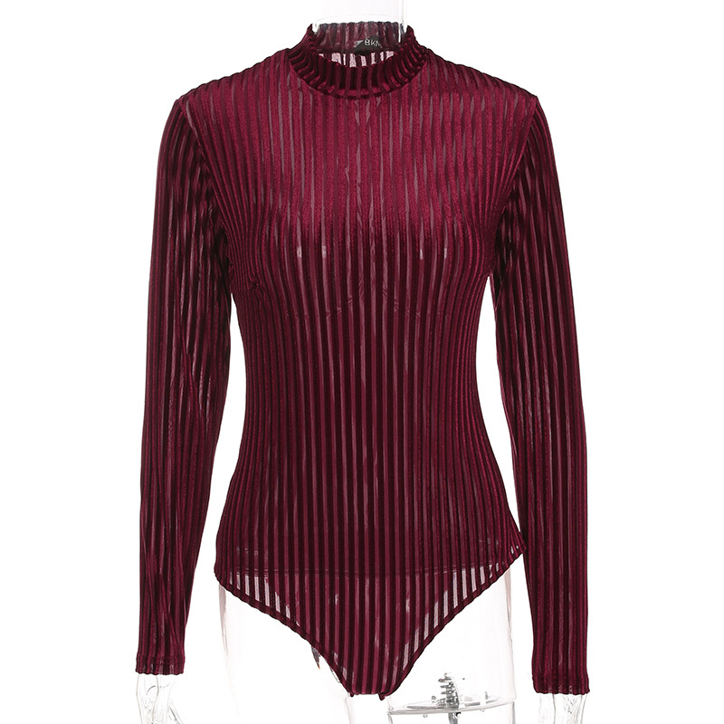 Women Solid Color Bodysuit