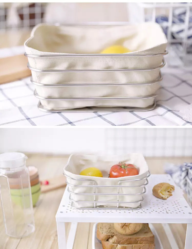 Stainless Steel Wire Kitchen Oval Bread Basket