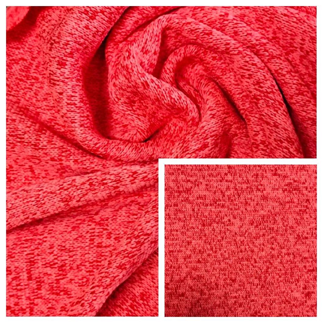 100% Polyester Hacci Fleece Fabric med färgad