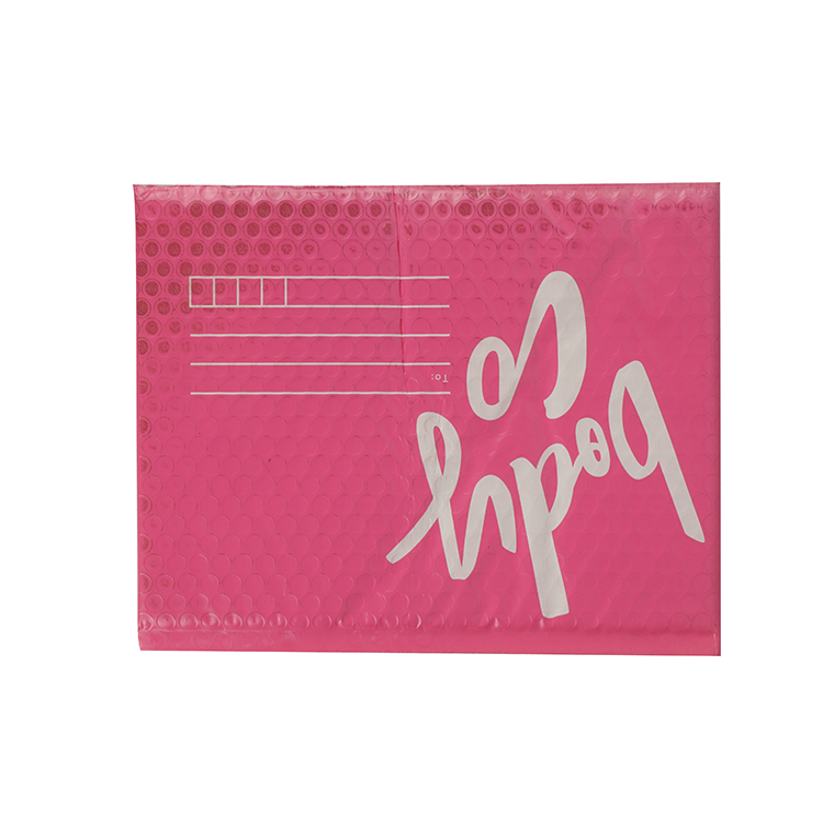 Pink poly bubble mailers