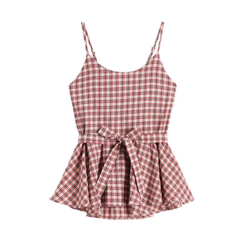 Women Check Vest