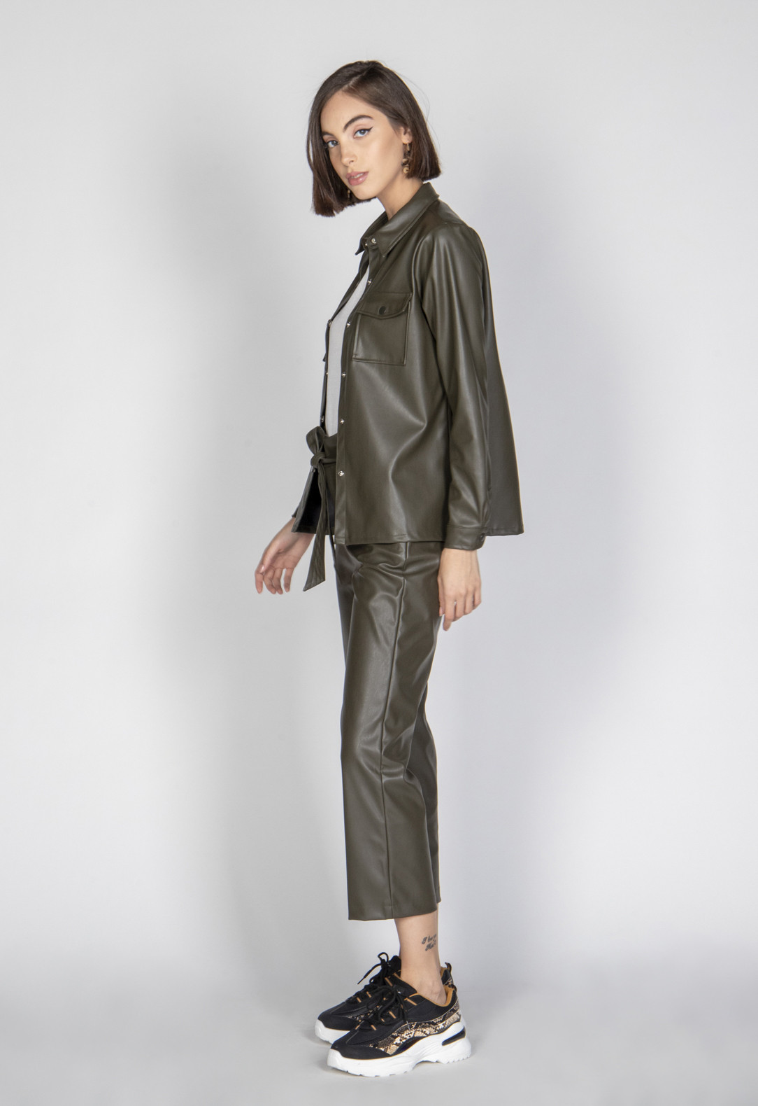 high waist sexy pu leather women pants