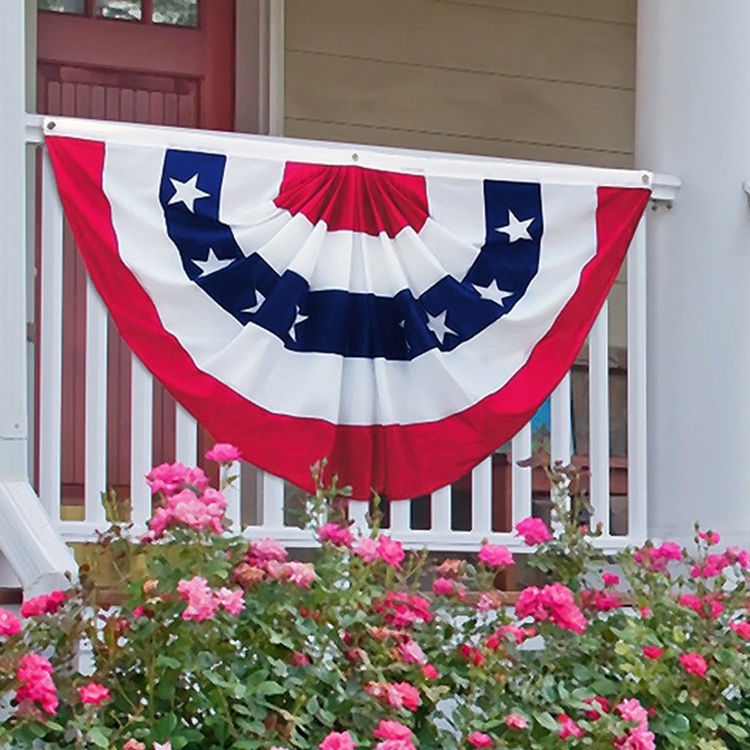 Customized Pleated Fan Flag