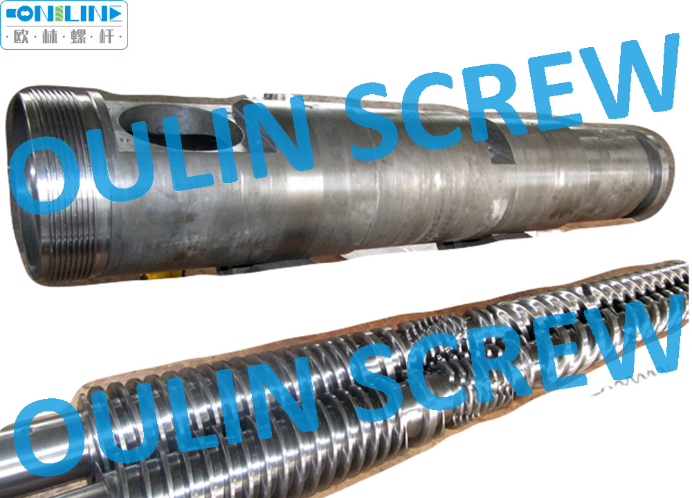 55/113 Twin Conical Screw and Barrel for PVC Extrusion