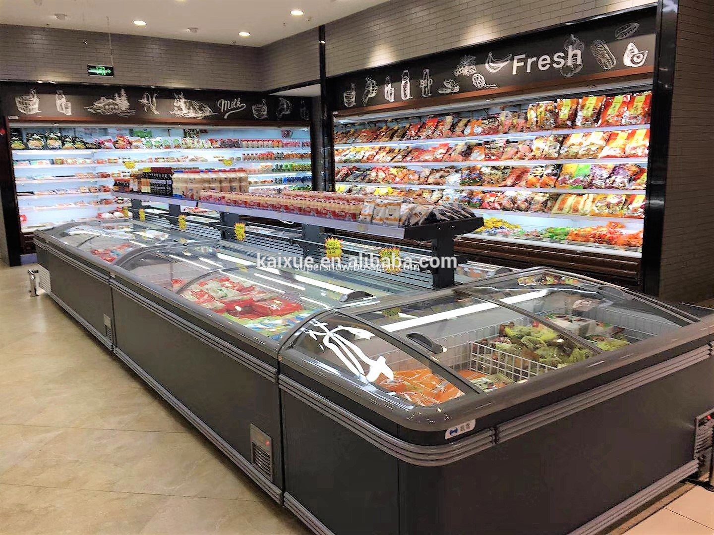 Free Combined Island Deep Freezer, High Quality Free Combined Island