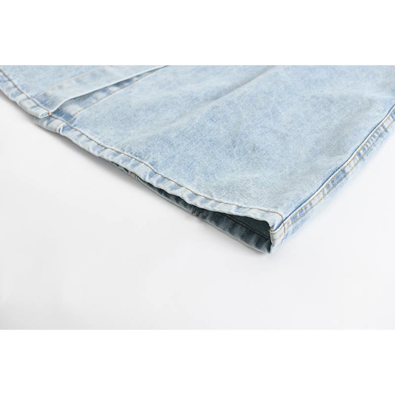  Short Sleeve Denim Dress