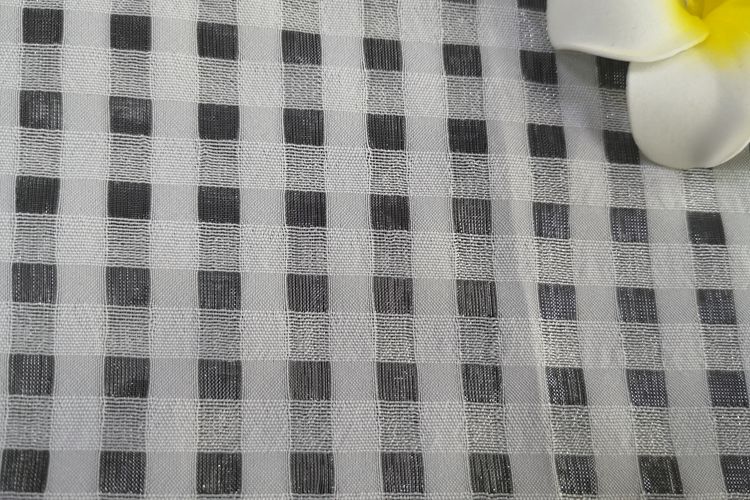 Factory Sale Polyester White Waffle Cloth Checks Fabric