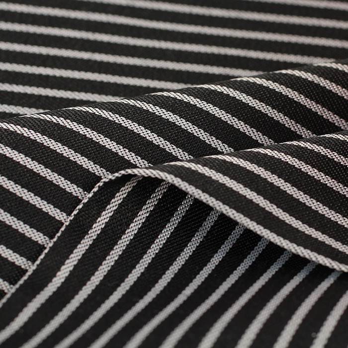 STOCKLOT white black stripe fabric for shirt&office uniform