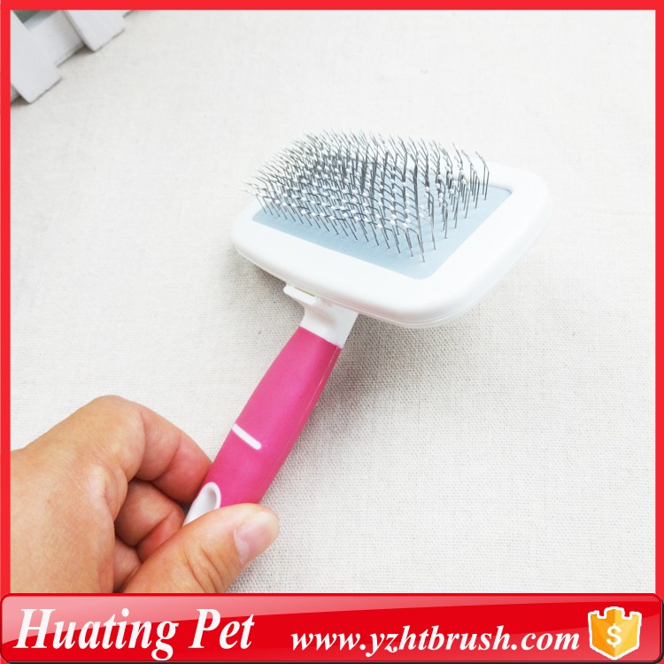 Disposable puppy care tool pink brush 
