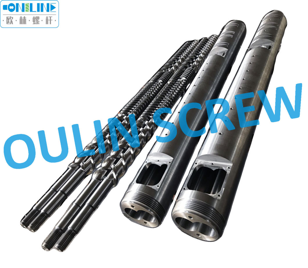 88mm Plastic Extrusion Screw Barrel/ PVC Extruder Twin Parallel Screw Barrel