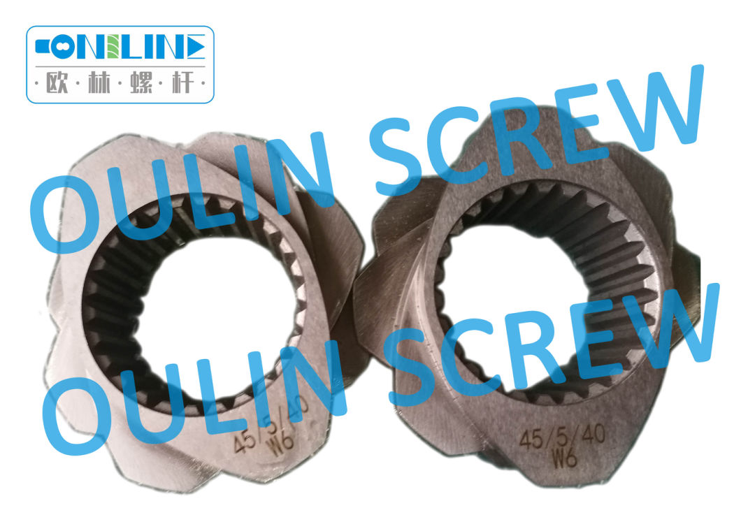 45/5/40 Screw Elements and Segmented Barrel for Plastic Pelletizing and Modification